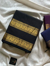 Subtle Weaves | Black Kanchi Cotton Saree