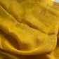Handloom Silk Linen Jamdaani Saree - Yellow