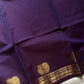 Minimal Border Edit - Royal Purple Kanchi Cotton Saree