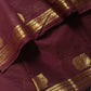 Minimal Border Edit - Chocolate Brown Kanchi Cotton Saree