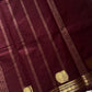 Minimal Border Edit - Chocolate Brown Kanchi Cotton Saree