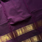 Subtle Weaves | Dark Purple Kanchi Cotton Saree