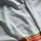 Mulmul Cotton Saree with Kantha Work - Pastel Blue