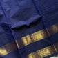 Subtle Weaves | Dark Blue Kanchi Cotton Saree