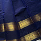 Subtle Weaves | Dark Blue Kanchi Cotton Saree