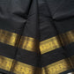 Subtle Weaves | Black Kanchi Cotton Saree
