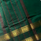 Subtle Weaves | Dark green Kanchi Cotton Saree