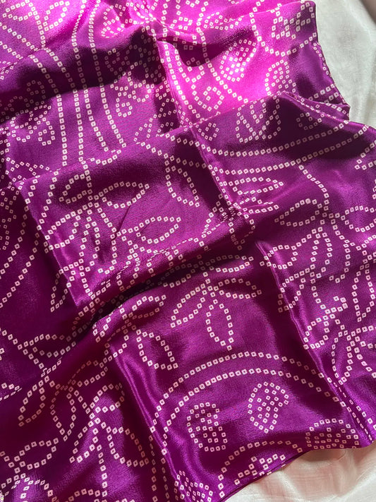 Everyday Drapes - Bandhini | Mulberry Purple