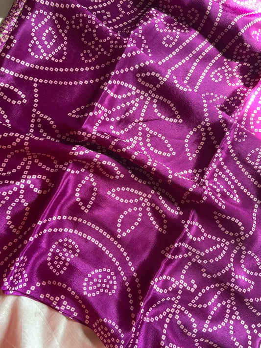 Everyday Drapes - Bandhini | Mulberry Purple