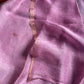 Handloom Silk Linen Saree - Pastel Lavender