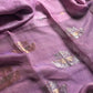Handloom Silk Linen Saree - Pastel Lavender