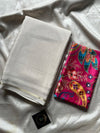 Semi Mysore Silk Saree – Cream white