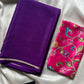 Semi Mysore Silk Saree – Violet