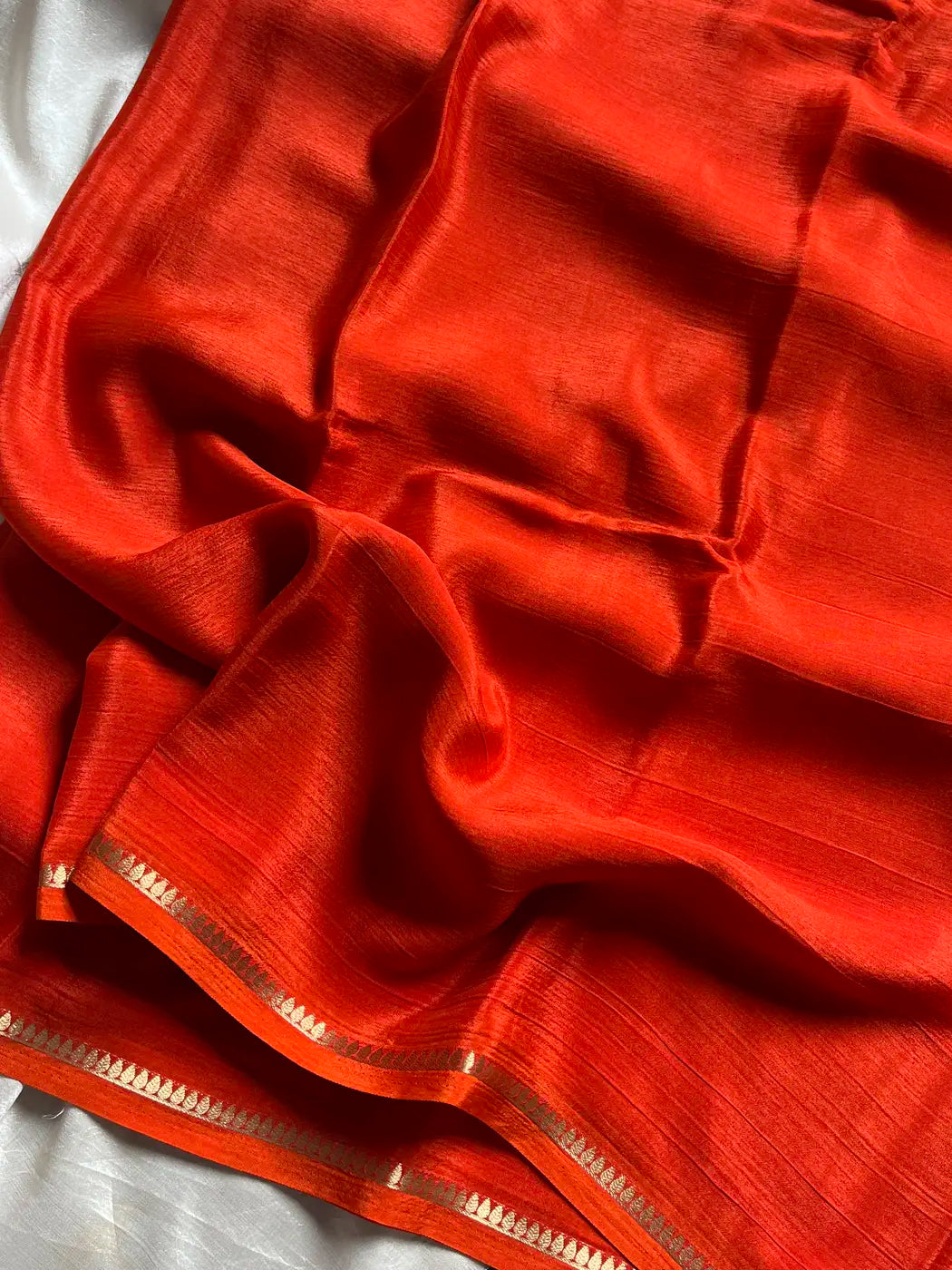 Semi Mysore Silk Saree – Orange