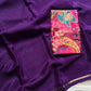 Semi Mysore Silk Saree – Violet