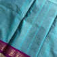 Minimal Border Edit - SkyBlue & Purple Kanchi Cotton Saree