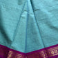 Minimal Border Edit - SkyBlue & Purple Kanchi Cotton Saree
