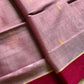 Vegan Silk Saree – Rosewood & Maroon Handloom Art Silk