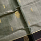 Vegan Silk Saree – Olive Green Handloom Art Silk