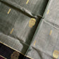 Vegan Silk Saree – Olive Green Handloom Art Silk