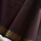 Minimal Border Edit - Dark Coffee Brown Kanchi Cotton Saree