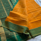 Vegan Silk saree – Yellow Checked Handloom Art Silk Saree