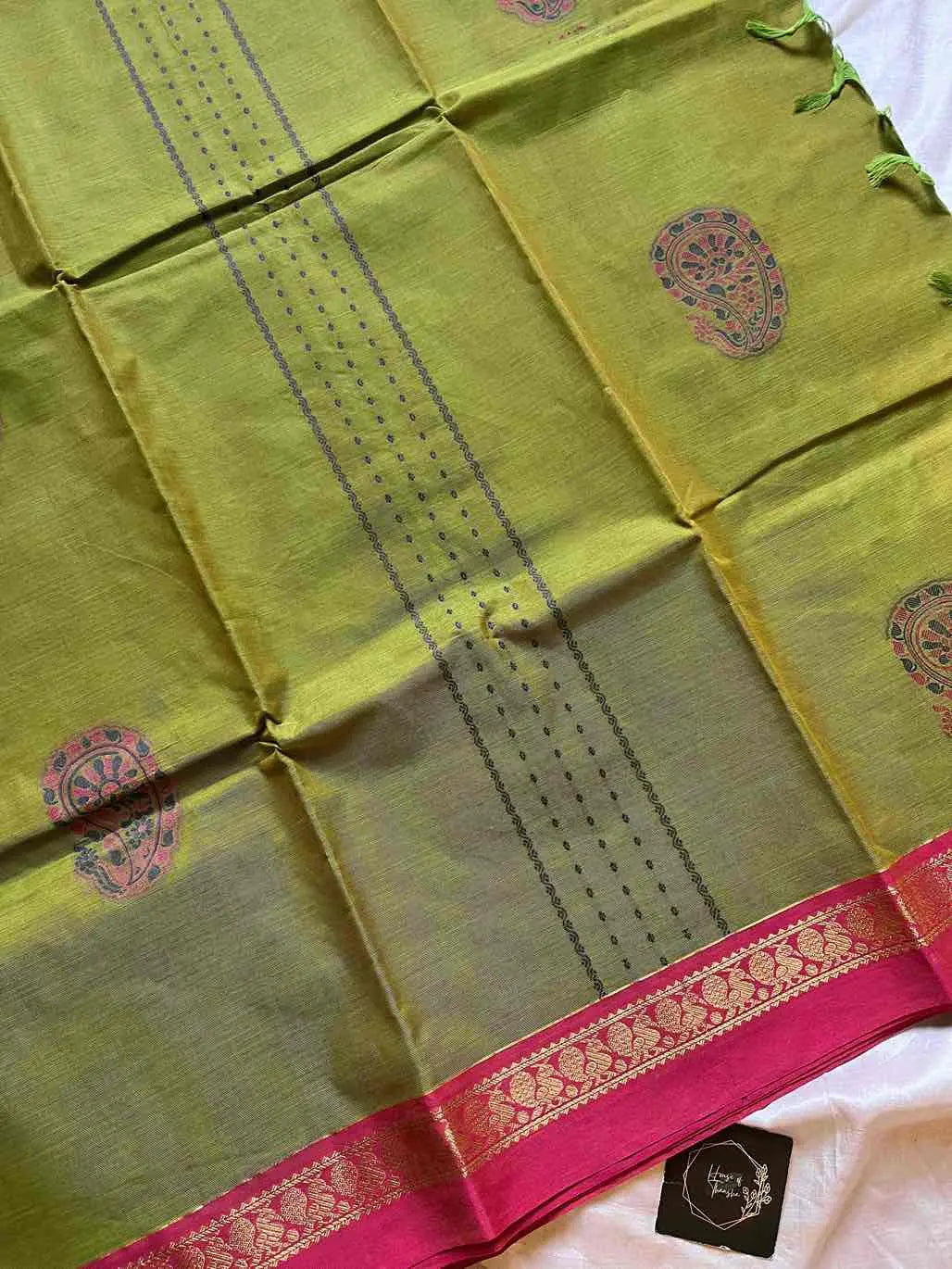 Zari & Thread Edit | Kanchi Cotton saree– Green