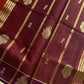Vegan Silk Saree – Peach Handloom Art Silk