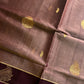 Vegan Silk Saree – Dusty Cocoa Handloom Art Silk