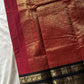 Throne Edit – Maroon & Black Kanchi Cotton Saree