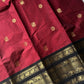 Throne Edit – Maroon & Black Kanchi Cotton Saree