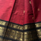 Throne Edit – Maroon & Black Kanchi Cotton Saree