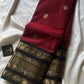 Throne Edit – Maroon & Black Kanchi Cotton Saree