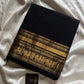 Subtle Weaves | Black Kanchi Cotton Saree