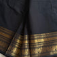 Subtle Weaves | Black Kanchi Cotton Saree