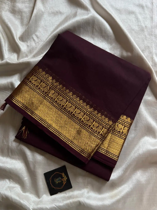 Subtle Weaves | Coffee Brown Kanchi Cotton Saree