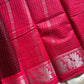 Maroon Sungudi cotton saree with zari checks and contrast border – House of Thansha