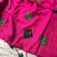 Pink Handpainted Khadi Cotton Saree, 6 meters, soft breathable fabric