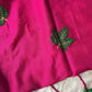 Pink Handpainted Khadi Cotton Saree, 6 meters, soft breathable fabric