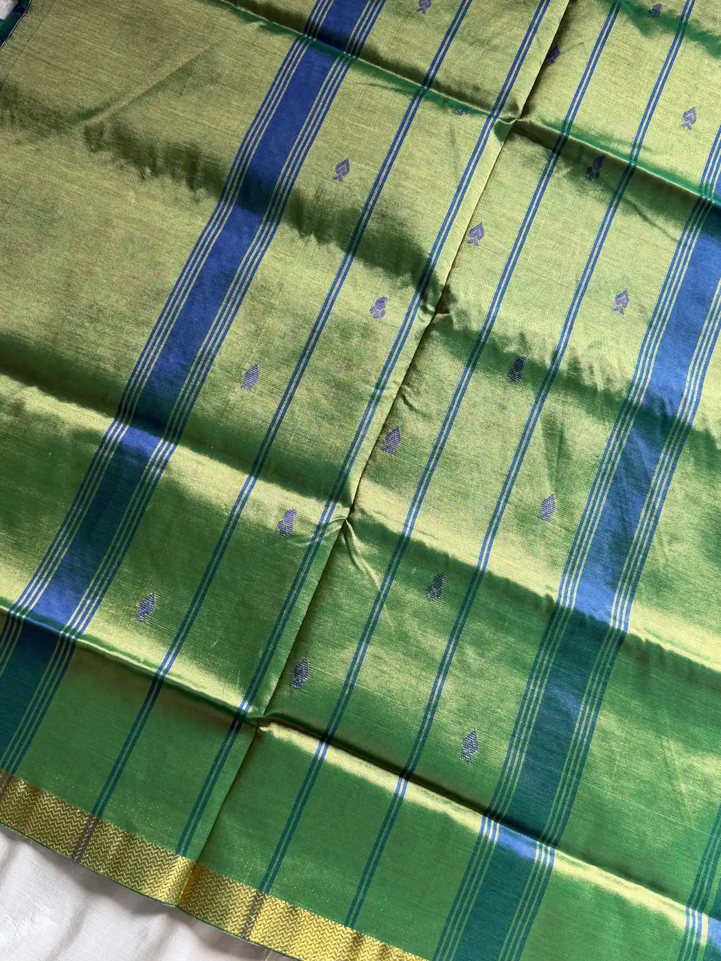 Everyday Edit | Silkcotton Saree - Greenish Blue