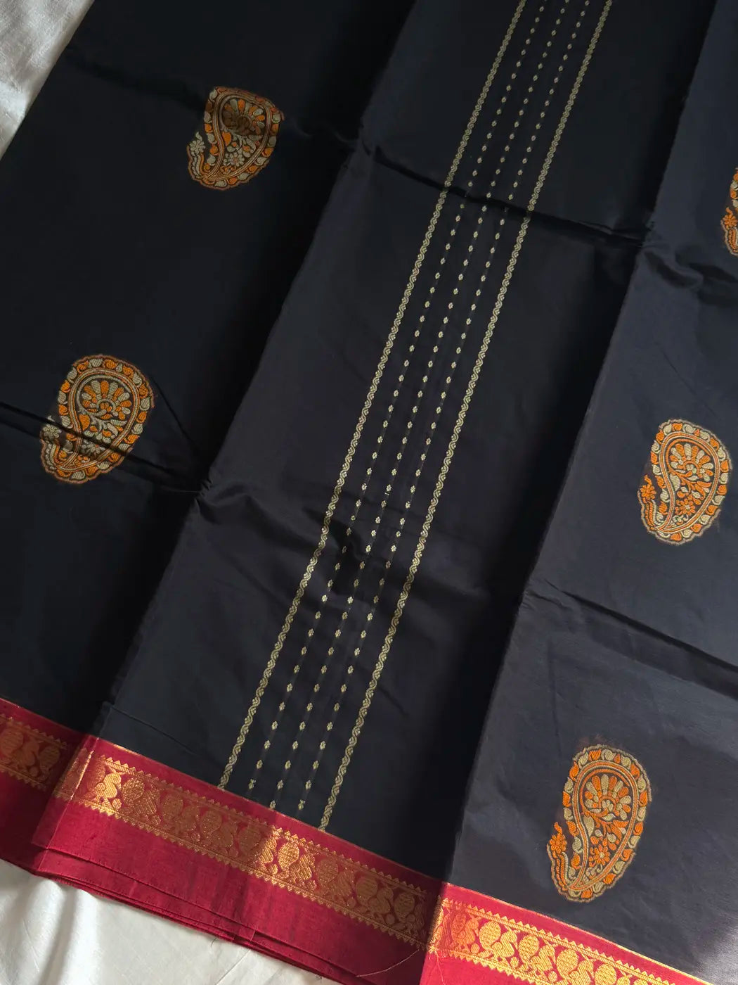 Zari & Thread Edit | Kanchi Cottons – Black