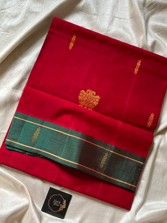 Vegan Silk Saree – Red