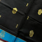 Vegan Silk Saree – Black & Blue