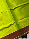Vegan Silk Saree – Lime Zest