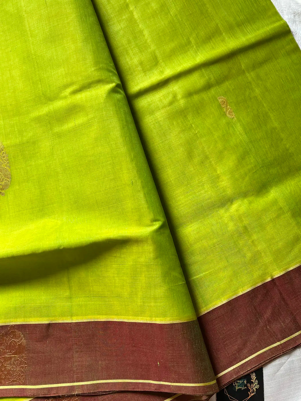 Vegan Silk Saree – Lime Zest