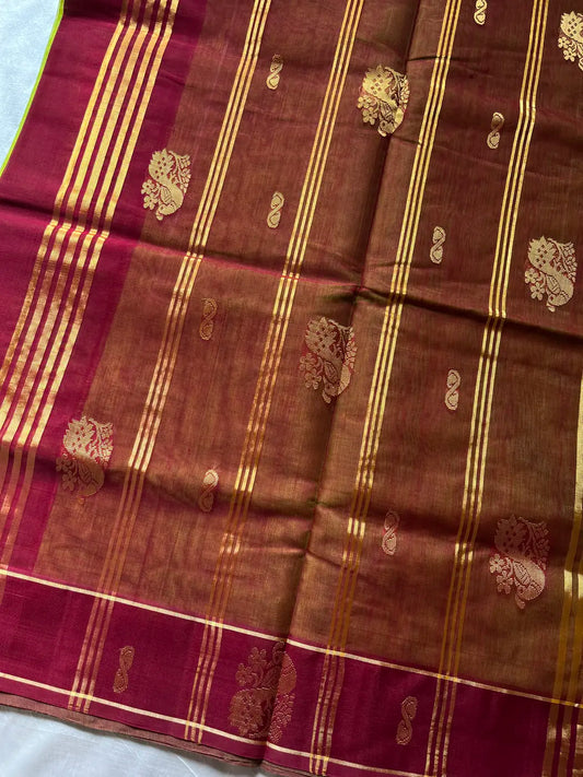 Vegan Silk Saree – Lime Zest