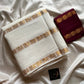 Sungudi Cotton Saree - White & Maroon