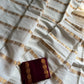 Sungudi Cotton Saree - White & Maroon