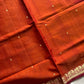 Vegan Silk Saree – Burnt Orange Handloom Art Silk