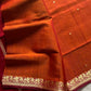 Vegan Silk Saree – Burnt Orange Handloom Art Silk